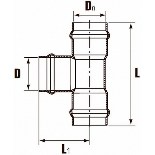 Тройник напорный НПВХ раструбный