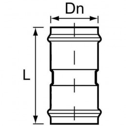 Муфта напорная НПВХ соединительная