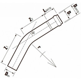 Отвод напорный НПВХ