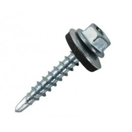 САМОРЕЗ КРОВЕЛЬНЫЙ  4,8 Х 50 ММ  ШАЙБА С EPDM УПЛОТНЕНИЕМ, ШЕСТИГР. ГОЛ 8 ММ, УМЕНЬШ. СВЕРЛО  (ФАС)