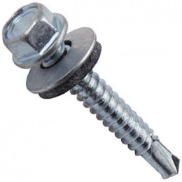 САМОРЕЗ КРОВЕЛЬНЫЙ  6,3 Х 80 ММ  ШАЙБА С EPDM УПЛОТНЕНИЕМ, ШЕСТИГР. ГОЛ 10 ММ, СВЕРЛО