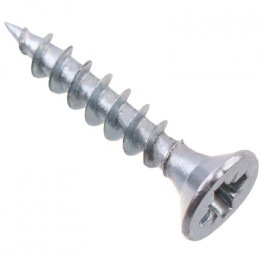 ШУРУП УНИВЕРСАЛЬНЫЙ ПОТАЙНАЯ  ГОЛОВКА   3,0  Х 50 ММ   ШЛИЦ  PZ 1   БЕЛЫЙ  ЦИНК