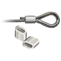 ЗАЖИМ ТРОСА АЛЮМ. (ВТУЛКА)  М2,5  DIN 3093