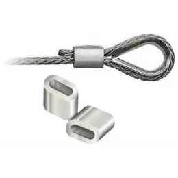 ЗАЖИМ ТРОСА АЛЮМ. (ВТУЛКА)  М4  DIN 3093