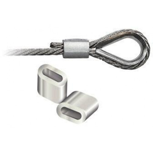 ЗАЖИМ ТРОСА АЛЮМ. (ВТУЛКА)  М6  DIN 3093