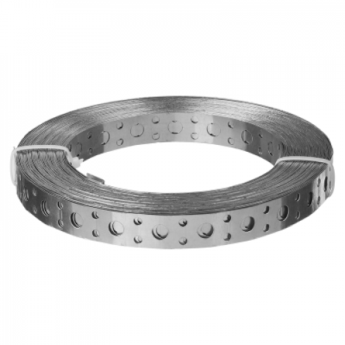 ЛЕНТА СТАЛЬНАЯ ПЕРФОРИРОВАННАЯ ОЦИНКОВАННАЯ "ПРЯМАЯ"   12  Х  0,50 ММ