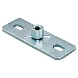 ПЛАСТИНА ОПОРНАЯ С ГАЙКОЙ LMS-PW M10 (30Х80) ОЦИНКОВАННАЯ СТАЛЬ (УП. 150 ШТ)