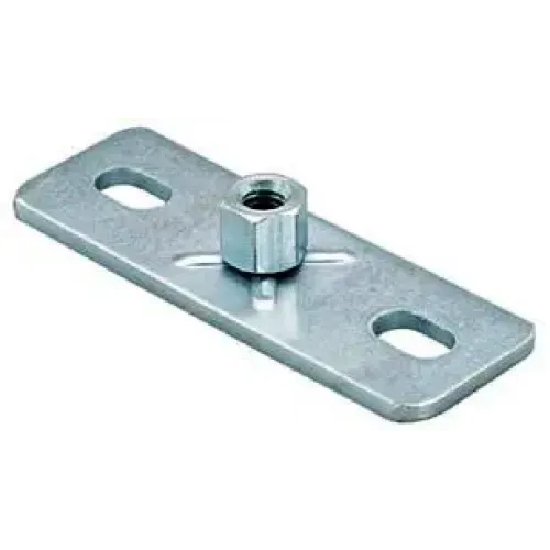 ПЛАСТИНА ОПОРНАЯ С ГАЙКОЙ LMS-PW M10 (30Х80) ОЦИНКОВАННАЯ СТАЛЬ (УП. 150 ШТ)