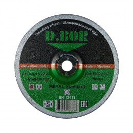 ШЛИФ ДИСК ПО МЕТАЛЛУ METAL STANDART A24S-BF, F27, 125X6X22,23 (АРТ. F27-GS-125-60-22) "D.BOR