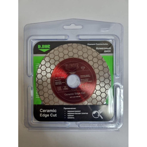АЛМАЗНЫЙ ДИСК CERAMIC EDGE CUT, 125X1,8X22,23 (АРТ. C-EC-0125-022) "D.BOR"
