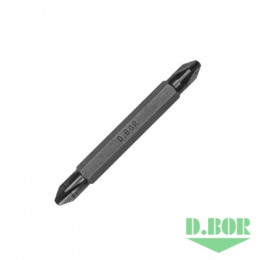 БИТЫ НАМАГНИЧЕННЫЕ ДВУХСТОР. MAGNETIC, PH2-PZ2 X 60 ММ, ACR2, (АРТ. D-MA-P2Z2-060-010) (10 ШТ.)