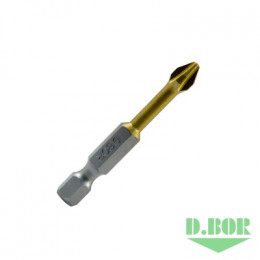 БИТЫ ФРЕЗЕРОВАННЫЕ С ПОКРЫТИЕМ НИТРИД ТИТАНА TIN-HALF, PH 2X50 ММ, TORSION, E 6,3 (АРТ. D-THT-PH02-