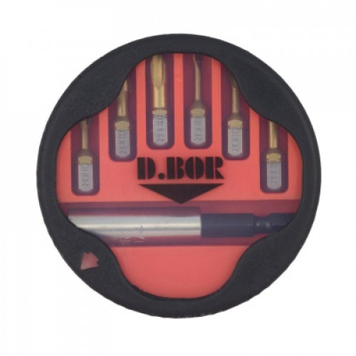 НАБОР БИТ ИЗ 7 ШТ: PH 1-2-3; SL. 4,5-5,5-6,5; МАГНИТНЫЙ ДЕРЖАТЕЛЬ 60 ММ (АРТ. D-SET-07B-1) "D.BOR"