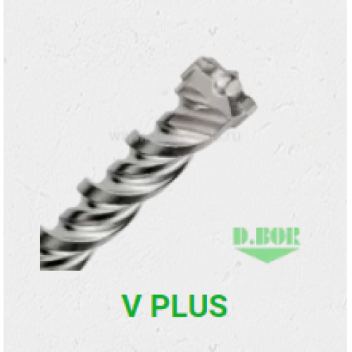 БУР SDS-PLUS V PLUS 5,5*100/160, 2-CUTTING (АРТ. 2406) "D.BOR"