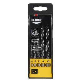 НАБОР СВЕРЛ ПО ДЕРЕВУ СПИРАЛЬНЫХ, 8 ШТ. (3 - 10 ММ) (АРТ. DBW1-TW1-C-PS1-08) "D.BOR"