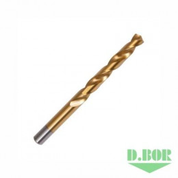 СВЕРЛА ПО МЕТАЛЛУ, НИТРИД ТИТАНА, HSS-TIN DIN 338, 12,5*101/151 (5 ШТ.) "D.BOR"