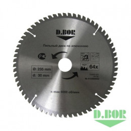 ПИЛЬНЫЙ ДИСК ПО АЛЮМИНИЮ, 260Х30 Z80, (АРТ. 9K-412608005D) "D.BOR"