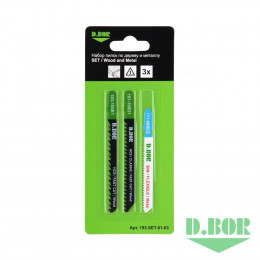 НАБОР ПИЛОК WOOD AND METAL (103-100E1, 101-100D1, 111-085C3) (АРТ. 193-SET-01-03) (3 ШТ.) "D.BOR"