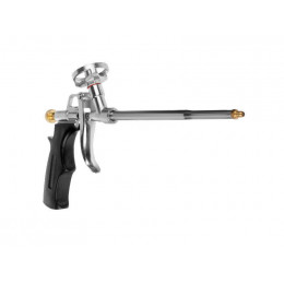 ПИСТОЛЕТ ДЛЯ МОНТАЖНОЙ ПЕНЫ ПЛАСТИКОВАЯ РУКОЯТКА, МЕТАЛ. КОРПУС И РЕГУЛ. ВИНТ, СТВОЛ 18СМ