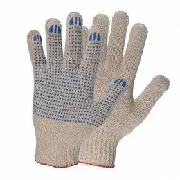 ПЕРЧАТКИ  РАБОЧИЕ Х/Б  С ПВХ ТОЧКА  СЕРЫЕ