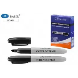 МАРКЕР ЧЕРНЫЙ  ПЕРМАНЕНТНЫЙ (ВОДОСТОЙКИЙ/СВЕТОСТОЙКИЙ)   ТОЛЩ 3 ММ  012483