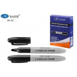 МАРКЕР ЧЕРНЫЙ  ПЕРМАНЕНТНЫЙ (ВОДОСТОЙКИЙ/СВЕТОСТОЙКИЙ)   ТОЛЩ 3 ММ  012483