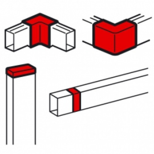 Торцевая заглушка/внутренний или внешний угол/накладка на стык - для мини-каналов Metra - 60x40 | 638198 | Legrand