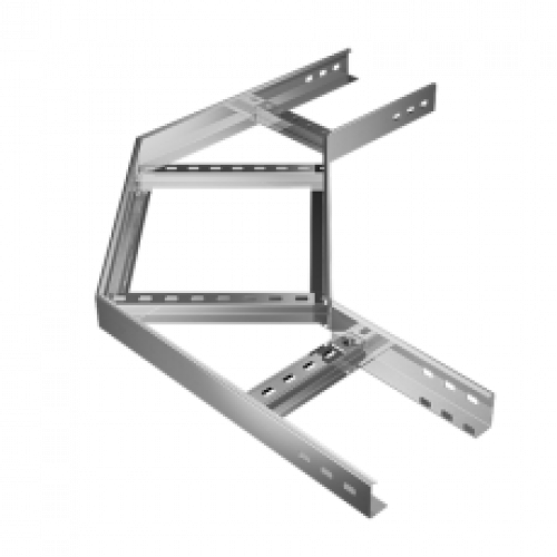 Угол горизонтальный лестничный "БЫСТРЫЙ МОНТАЖ" 90 градусов 80х200 | LGLS90*80*200*1.5 | КМ-профиль