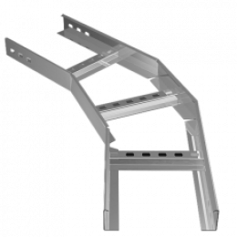 Угол горизонтальный лестничный 45 градусов 100х400 | LGL45*100*400*1.5 | КМ-профиль