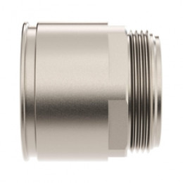 Муфта труба-коробка D=50мм IP66/IP67 М50х1.5 никелированная латунь