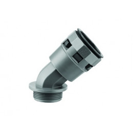 Муфта 45 градусов труба-коробка DN 36 мм М40х1.5 полиамид черный