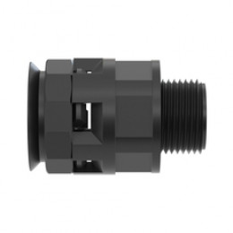 Муфта труба-коробка DN 17мм М20х1.5 полиамид черная