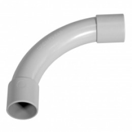 Соединитель угловой д20 безгалогенный (HF) атмосферостойкий серый (50шт/450шт уп/кор) | PR13.0357 | Промрукав