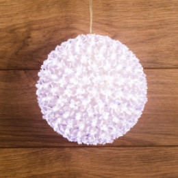 Шар светодиодный 220V, диаметр 20 см, 200 светодиодов, цвет белый | 501-606 | NEON-NIGHT